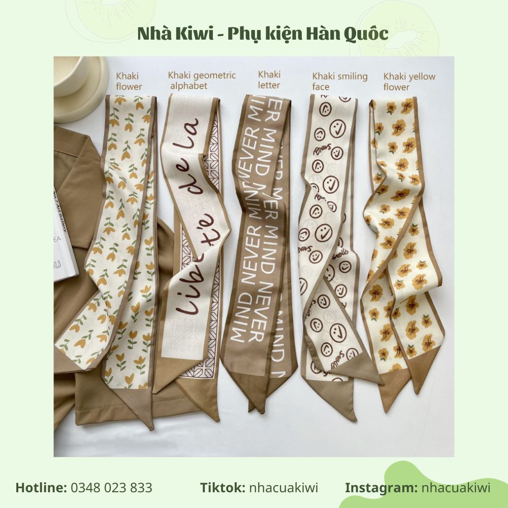 Khăn turban dài, khăn buộc tóc tone màu be vàng