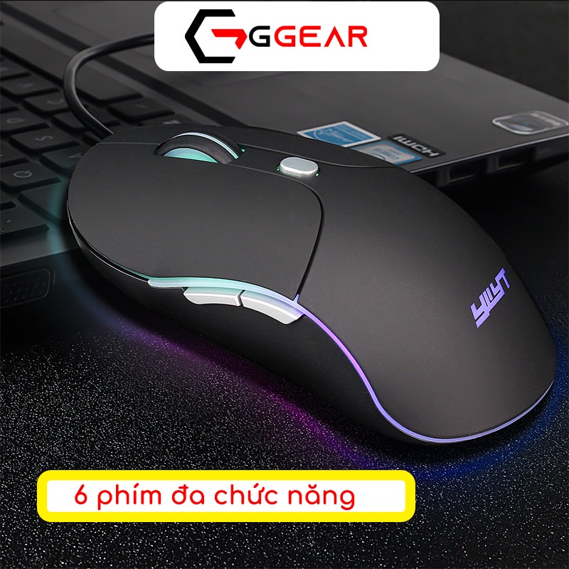 Chuột gaming Ggear MG845 chuột chơi game máy tính có dây LED RGB 3200dpi cho game thủ làm việc văn phòng học sinh