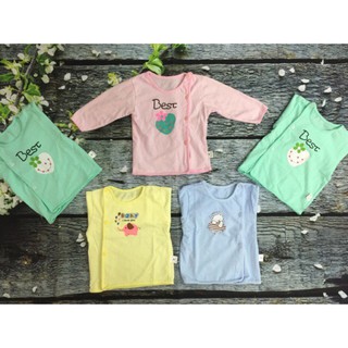 [pet_shop]set 5 áo sơ sinh dài tay Jou chất cotton cực đẹp cho bé
