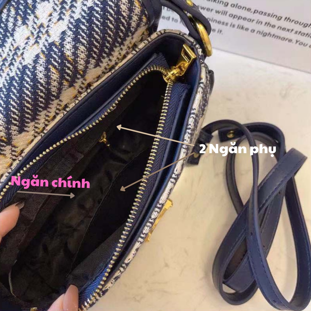 Túi Giỏ Xách Nữ Kẹp Nách Đeo Vai Đẹp Đi Chơi Tiệc Cao Cấp (Quảng Châu 2 Ngăn)