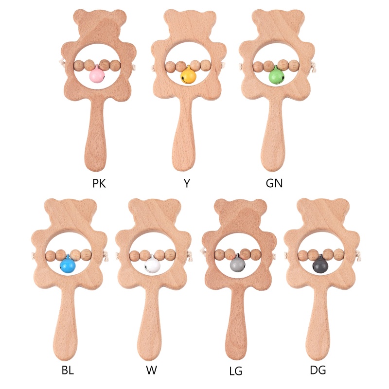 ✿ Lục Lạc Gỗ Hình Động Vật Đáng Yêu Cho Bé Đang Mọc Răng