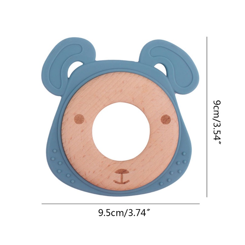 Đồ Chơi Ngậm Nướu Hình Gấu Hoạt Hình Bằng Silicon Cho Bé