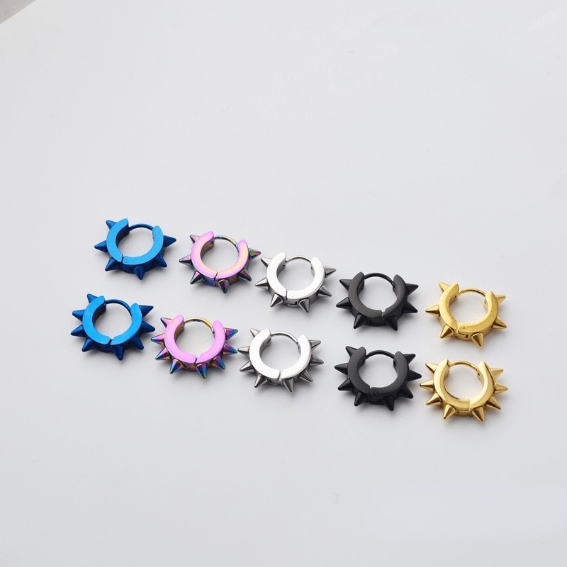 Khuyên Tai Thép Không Gỉ Hình Nón Phong Cách Hàn Quốc 19883 Dành Cho Nam Và Nữ