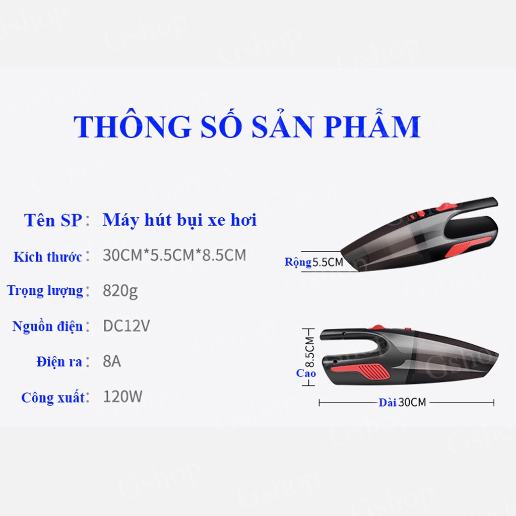 [BH 03 TH✅] máy hút bụi cầm tay Mini Cầm Tay Đa Năng Không Dây ô tô - Gia Đình - Vacuum  Cleaner  G Shop