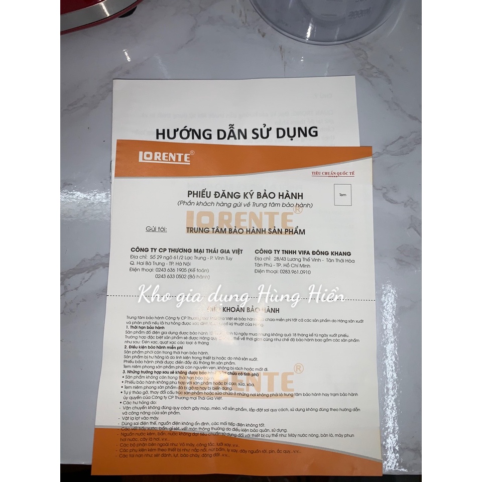 [Mã ELHA22 giảm 5% đơn 300K] (Mã CHUTHI56 giảm 10K) Máy Ép Chậm Đa Năng Lorente LT-2066 - Hàng chính hãng