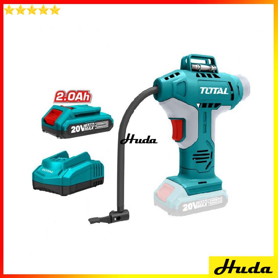 20V Máy bơm hơi tự động dùng pin Total đi kềm 1 pin và 1 sạc