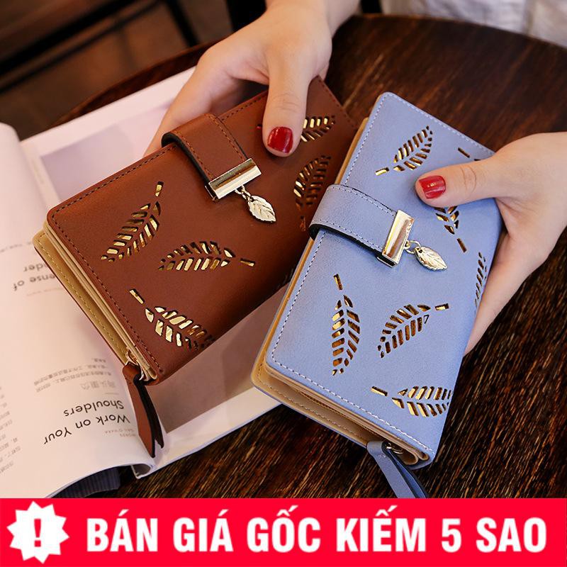 Ví Dài Chiếc Lá Có Ngăn Kéo Phong Cách Hàn Quốc