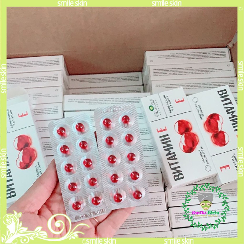 hộp 20 viên vitamin E đỏ chính hãng của Nga | WebRaoVat - webraovat.net.vn