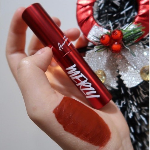 Son Merzy v6 vỏ đỏ, vỏ xanh, merzy the first velvet tint phiên bản mới bảng màu đỏ cam, cam đất siêu lì ăn không trôi