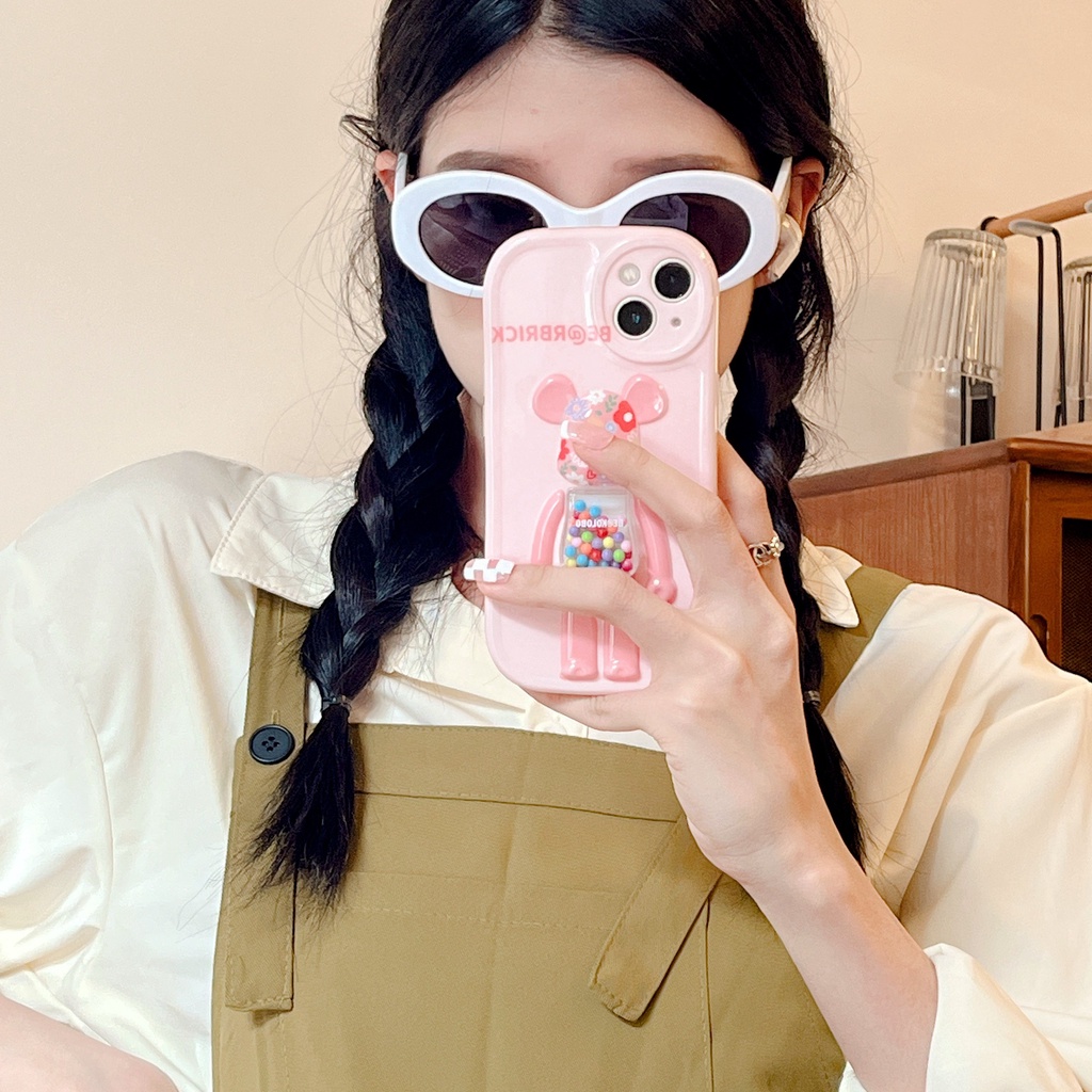 Ốp Điện Thoại TPU Silicon Mềm Trong Suốt Hình Bearbrick 3D Cho Iphone 11 12 13 Xr X Xs Pro Max Chống Sốc
