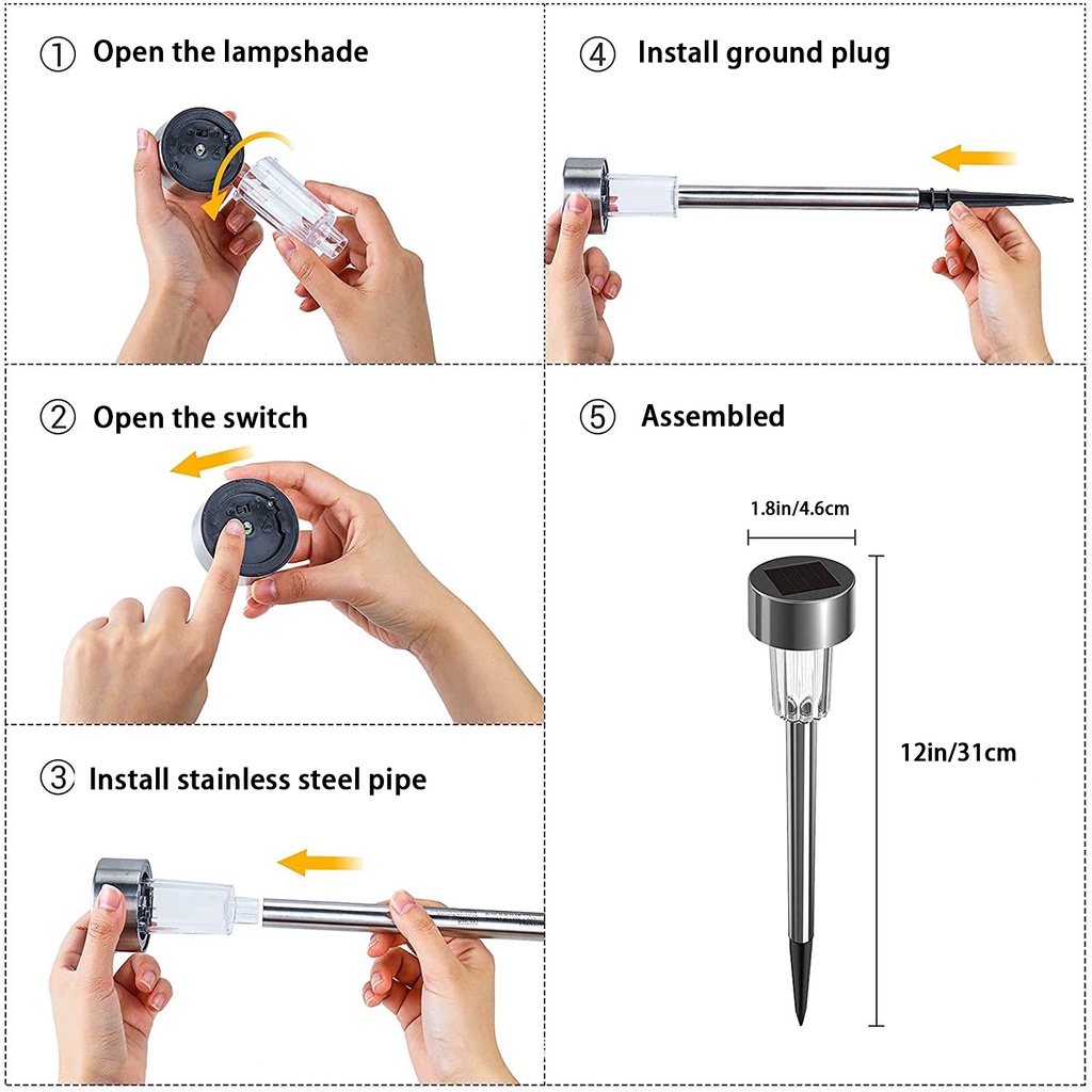 Cây đèn led trang trí sân vườn sử dụng năng lượng mặt trời