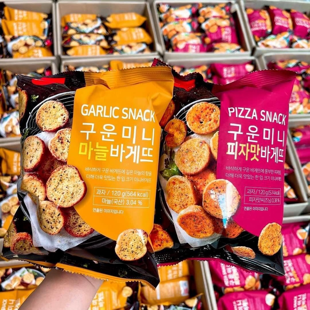 Snack bánh mì Samlip Hàn Quốc bịch 120g 2 vị