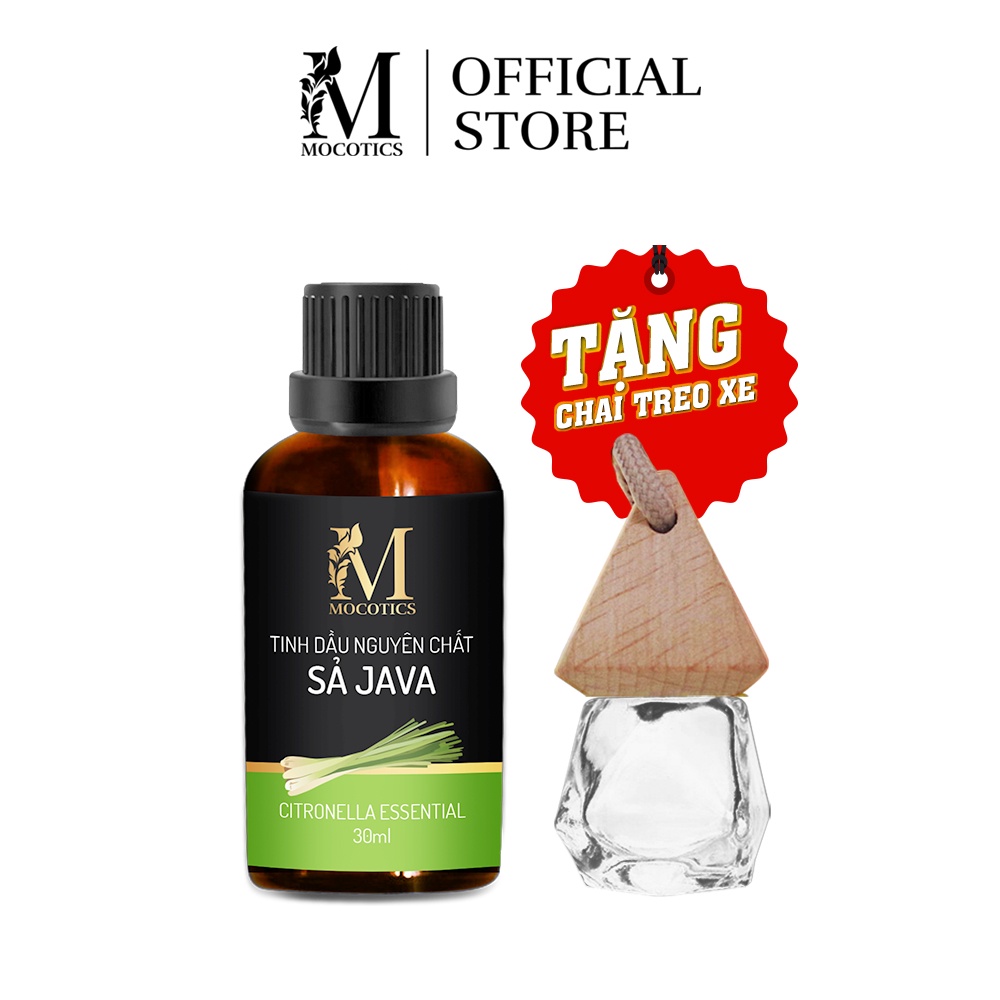 Tinh Dầu Sả Java Mocotics 30ML | 100% Thiên Nhiên Nguyên Chất | Xông Thơm Phòng | Tặng lọ treo tinh dầu treo xe