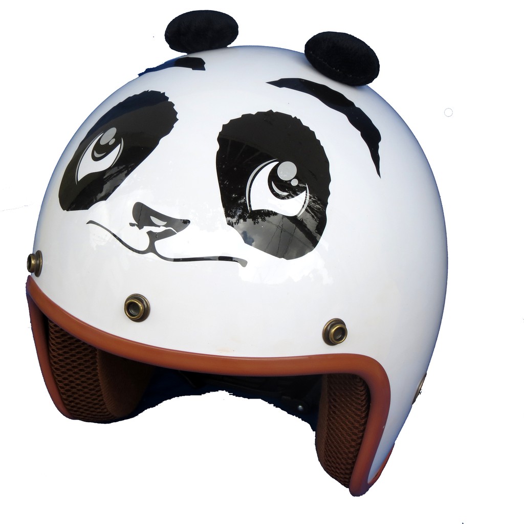 Mũ bảo hiểm 3/4 NTMAX gấu panda siêu cute