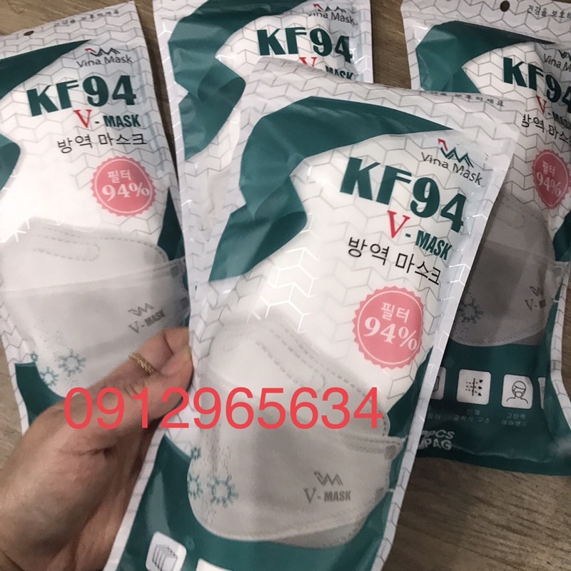 Khẩu trang Kf94 của Vinamask 10 chiếc chắn bụi virus hiệu quả an toàn chắc chắn