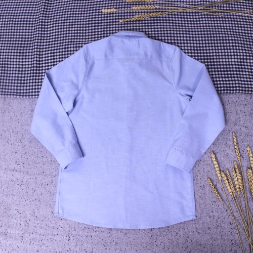 Áo sơ mi bé trai tay dài màu xanh cho bé trai thời trang Jadiny