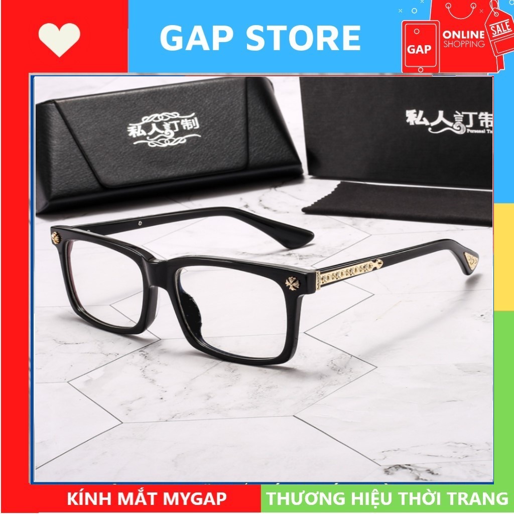 Kính thời trang chrome hearts xuất xịn , gọng cứng giả cận màu sắc thời trang 2021