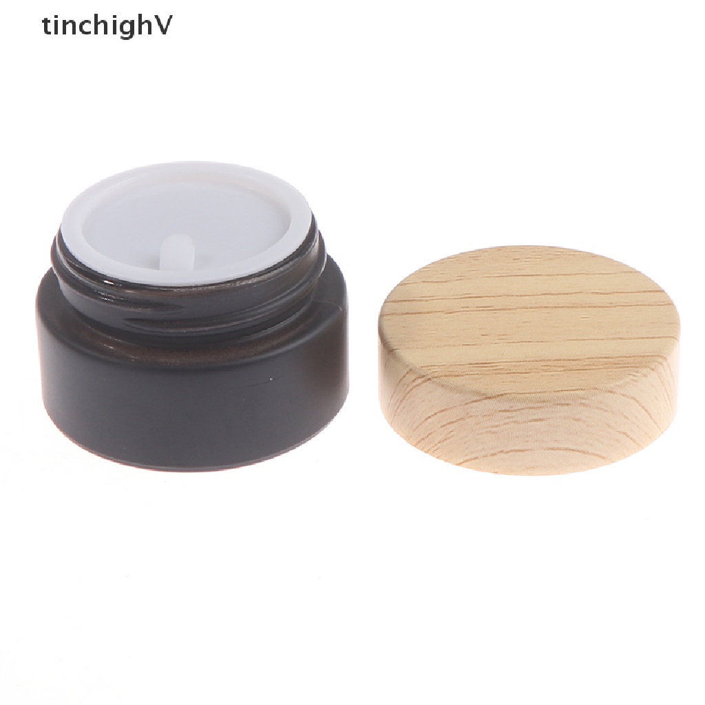 Hũ Thủy Tinh Rỗng Đựng Kem / Mỹ Phẩm Có Nắp Họa Tiết Vân Gỗ