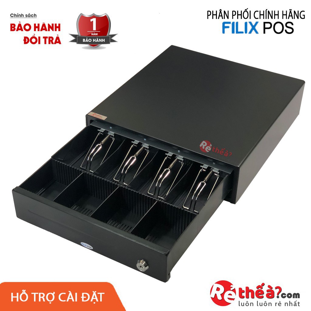 M Ngăn kéo cất tiền , két chứa tiền thu ngân FILIXPOS FI60C - chính hãng - Nhỏ và tiết kiệm hơn cái FI66C Cao Cấp 4 6