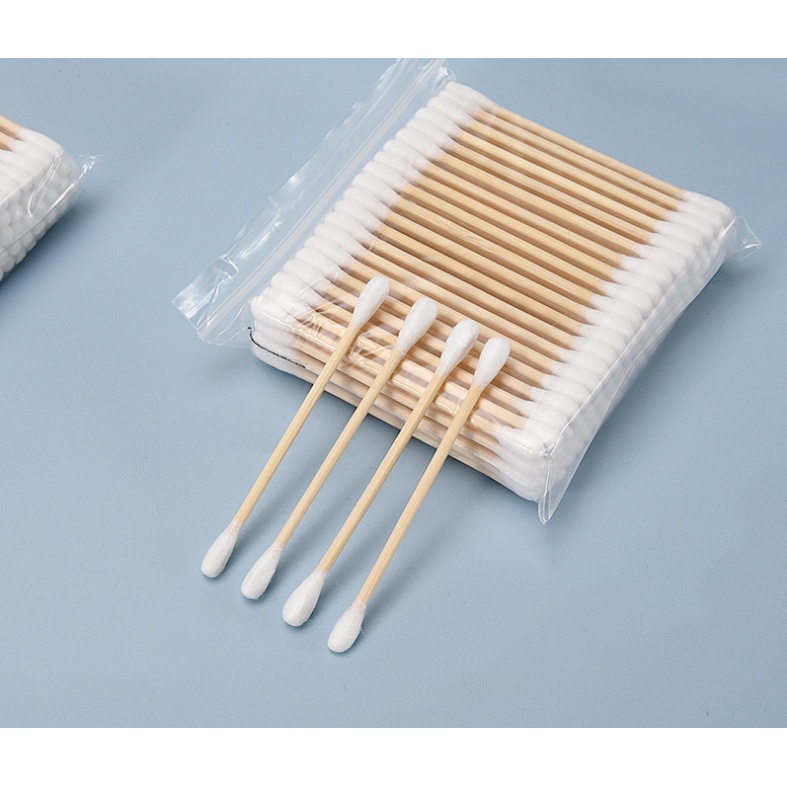 Set 100 Tăm Bông Cotton Vệ Sinh Tai Tiện Lợi