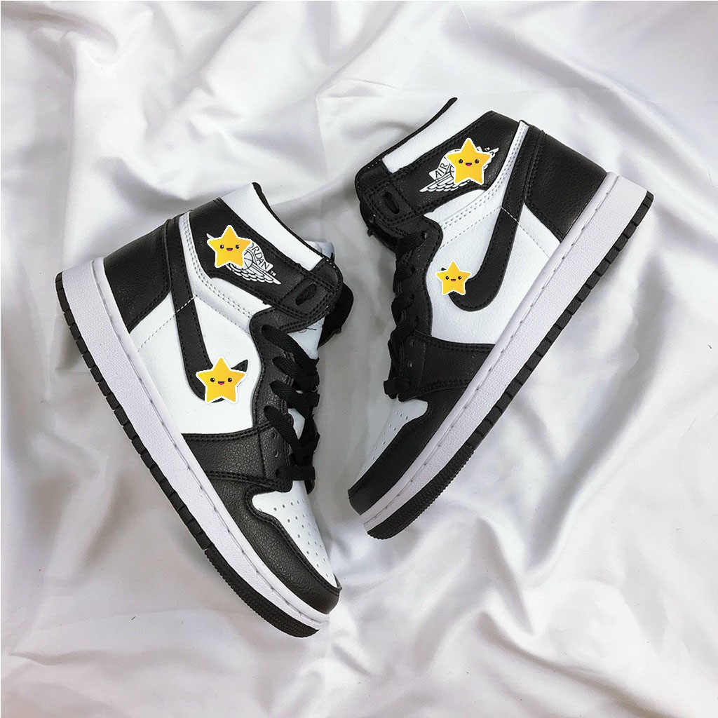 Giày Sneaker Nam Nữ Giày Nike Air Jordan 1 Panda Cổ Cao Trắng Đen Đẹp Cao Cấp 2021