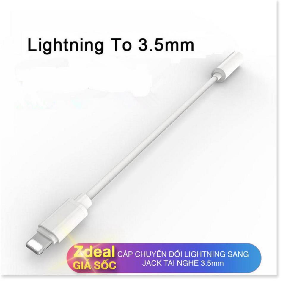 Đầu Adapter chuyển đổi từ đầu Lightning cho iphone sang đầu cắm tai nghe Jack 3.5mm dành cho iPhone 7 / 7Plus / 8 / 8Plu