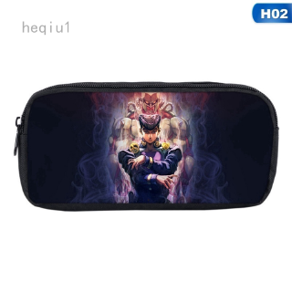 Túi Đựng Bút Chì heqiu1 Jojo Bizarre Adventure Bằng Da Phối Khóa Kéo