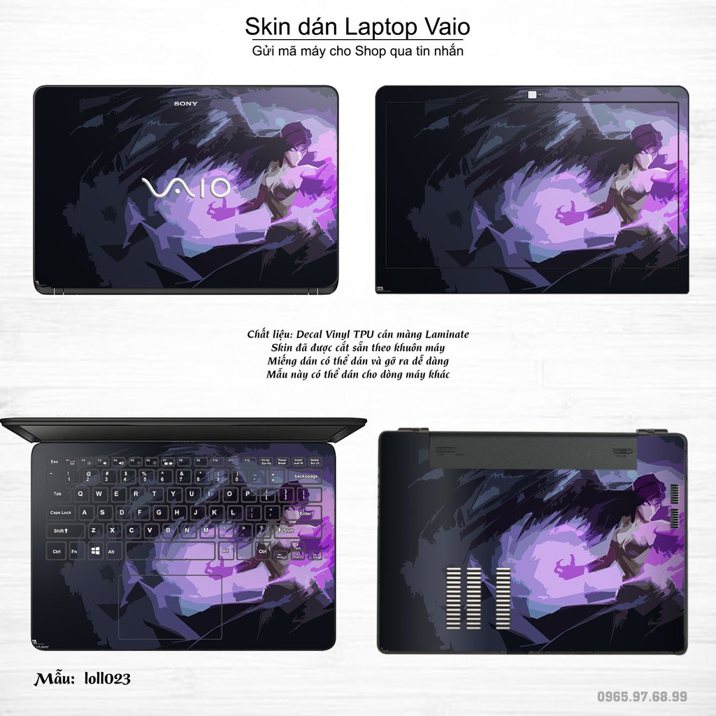 Skin dán Laptop Sony Vaio in hình Liên Minh Huyền Thoại _nhiều mẫu 3 (inbox mã máy cho Shop)