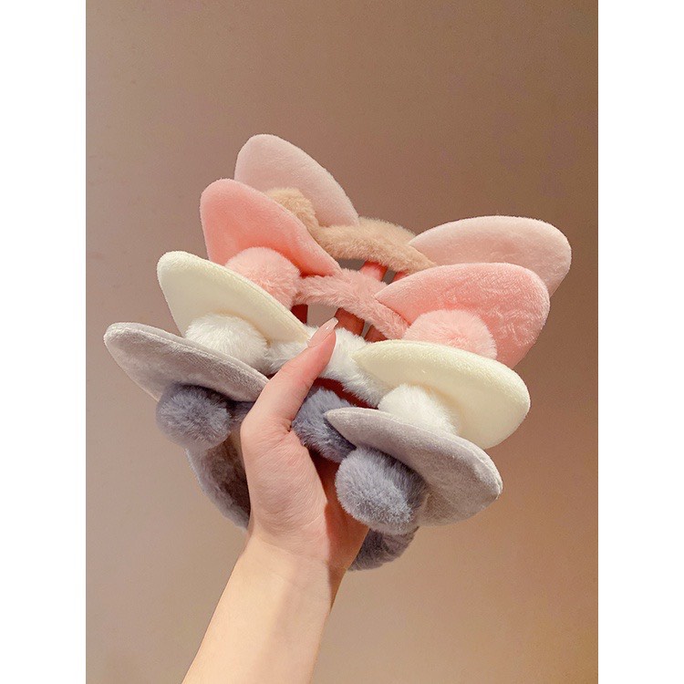 Băng đô cài tóc tai mèo nhồi bông