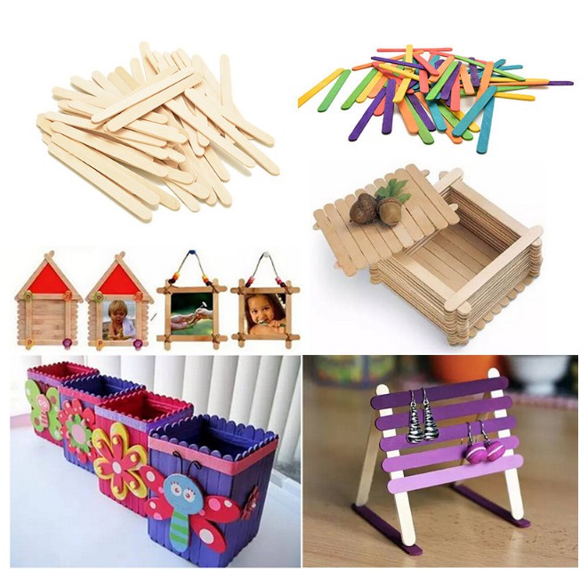 Que kem gỗ 6 màu các size 6,5-9-11-15cm