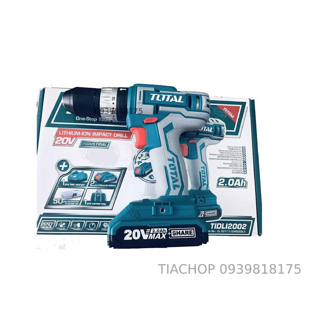 Máy khoan vặn vít dùng pin 50 chi tiết Total 20V TIDLI2002 (2 PiN)