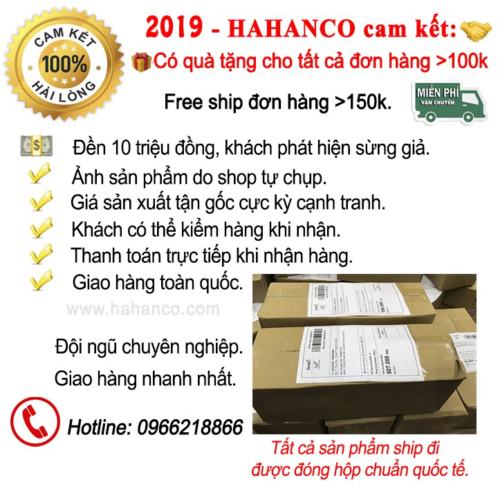 Lược sừng 5 răng đen thần thánh (Size: S - 9,5cm) Massa đầu giúp lưu thông khí huyết - Hahanco- COH143B