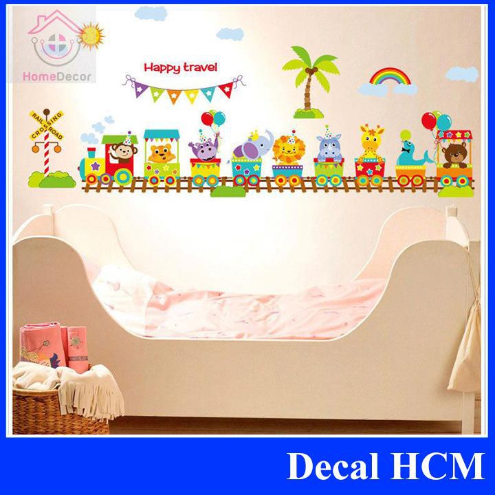 (HCM) Decal dán tường Đoàn tàu vui nhộn 2 - MSP DB047 - decalhcm