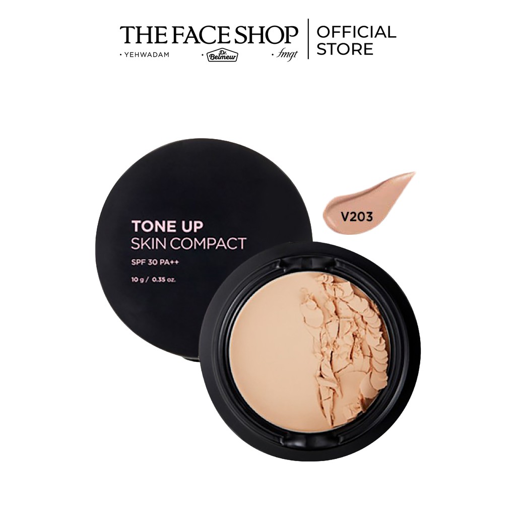 [Mã COSTFS60K -10% đơn 400K] Phấn Phủ Nâng Tone Da TheFaceShop Tone Up Skin Pact 10g