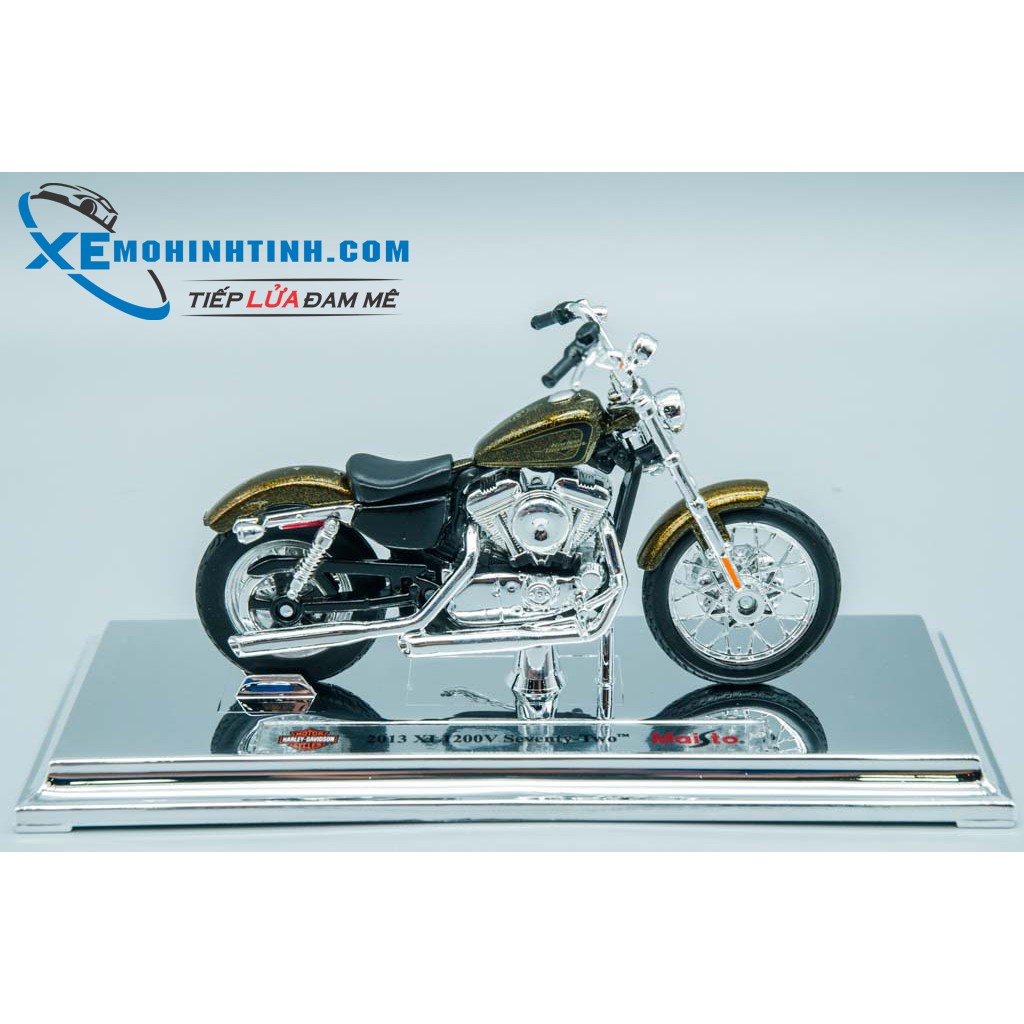 Xe Mô Hình Harley Davidson Xl 1200V Seventy-Two 2013 1:18 Maisto (Vàng Đồng)