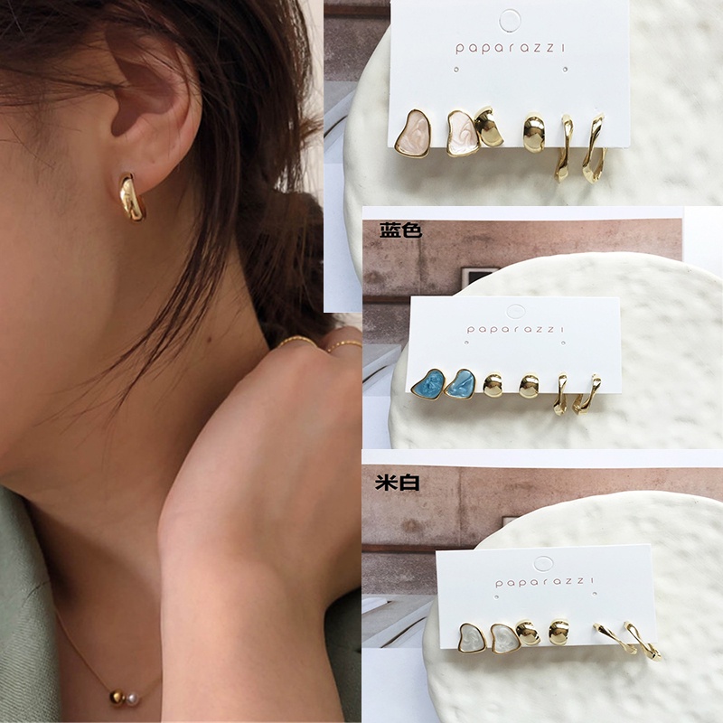 Set 3 Cặp Khuyên Tai Nữ Thời Trang