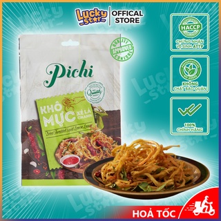 Khô mực xé lá chanh đồ ăn vặt Pichi gói 50g dai ngon thơm nồng khó cưỡng Lucky Star