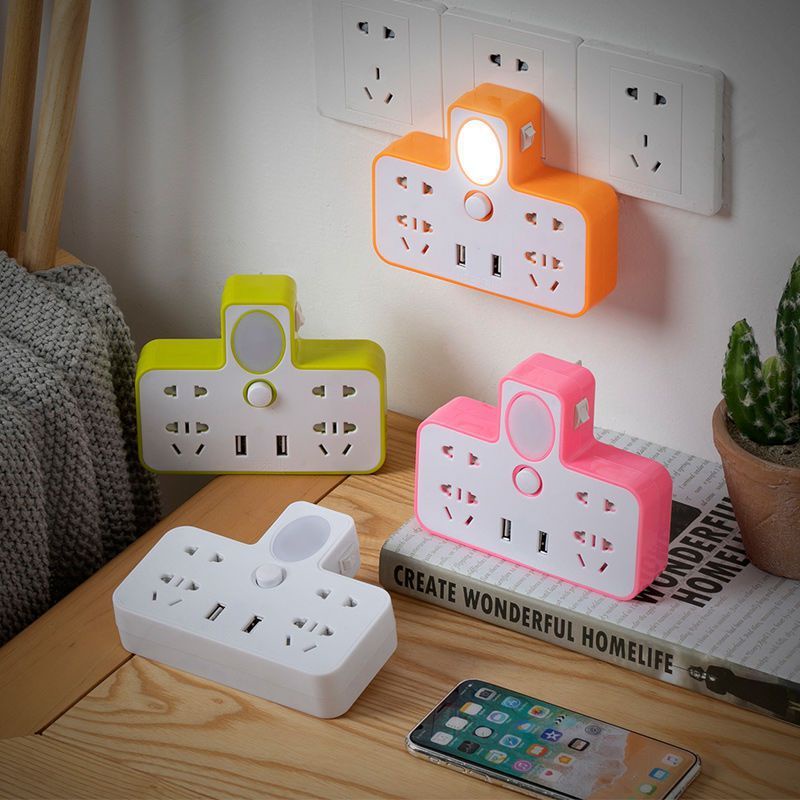 Ổ cắm điện đa năng kiêm đèn ngủ ✅ Cổng cắm usb tiện lợi ✅ Chống giật chống cháy nổ ✅ Phát sáng ✅ Ổ cắm 3 chấu