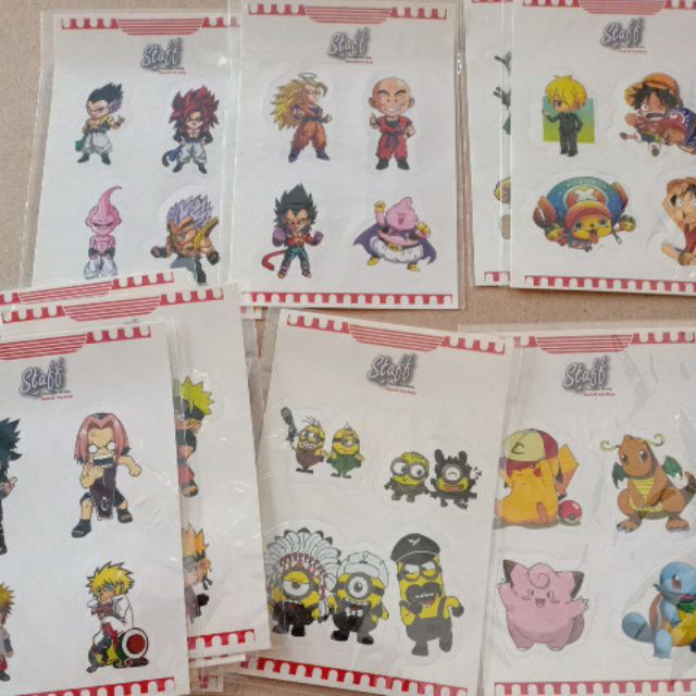 Sticker hình dán Anime nhiều mẫu