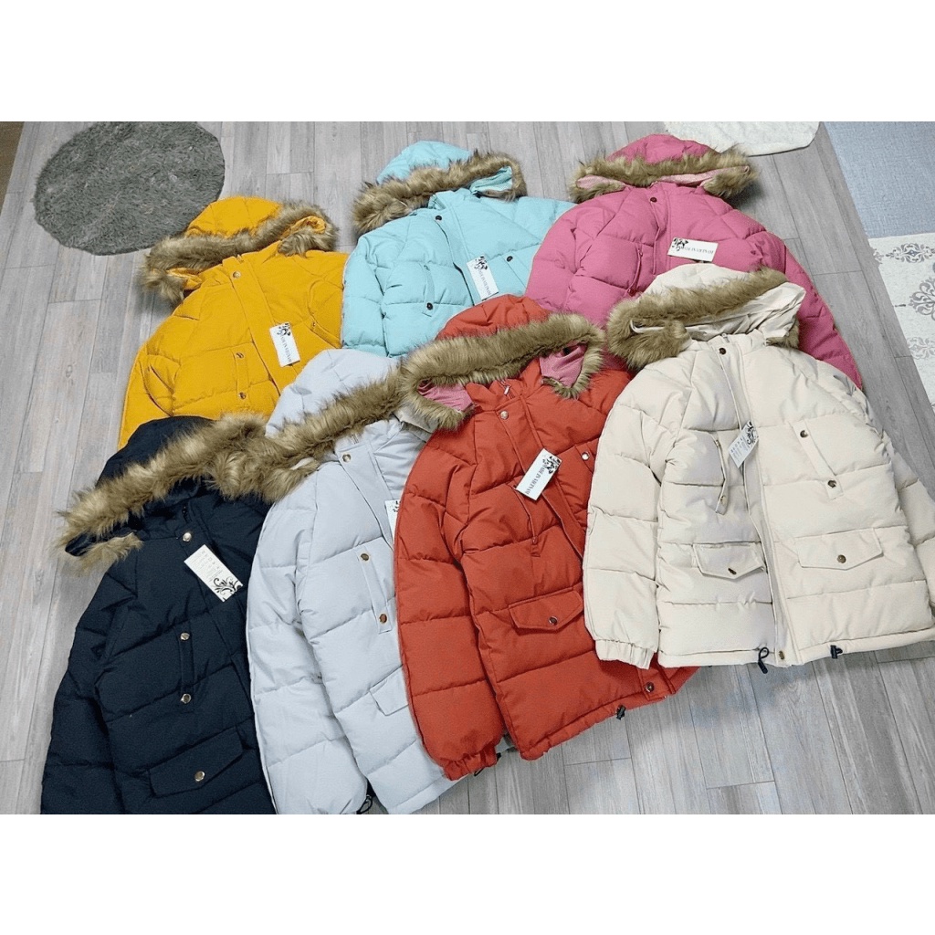 (Hàng Quảng Châu) Áo Khoác Phao Nữ Nón Lông tchPhong Cách Trẻ Trung Hiện Đại Đặc Biệt Nón Có Thể Tháo Rời Bao Ấm Áp