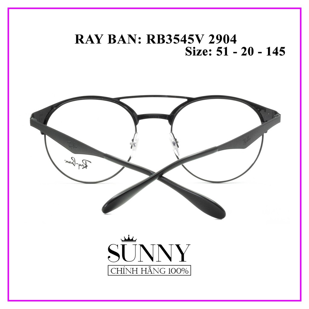 Gọng kính Rayban - RB3545V 2904 - sp chính hãng kèm tem chống hàng giả của bộ công an, thiết kế dễ đeo bảo vệ mắt