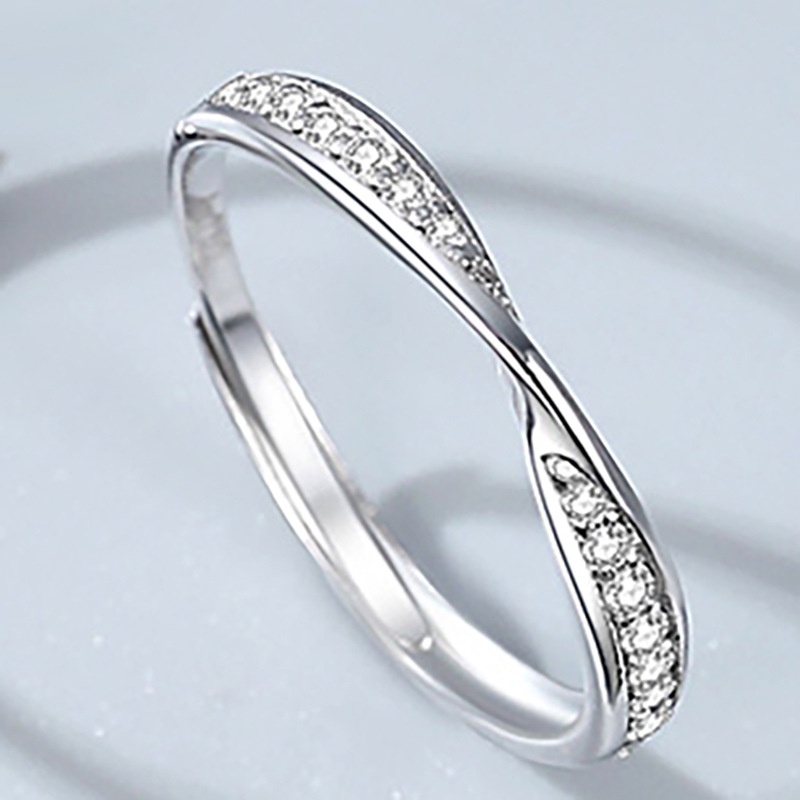 Nhẫn Đôi Đính Đá Zircon Đơn Giản Thời Trang