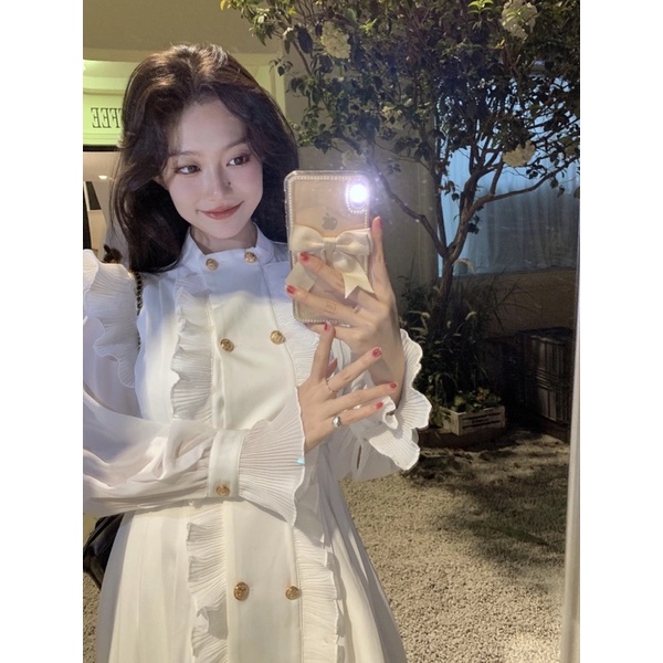 Váy dạ hội tiểu thư bèo cao cấp cúc ngọc Simbabo | BigBuy360 - bigbuy360.vn