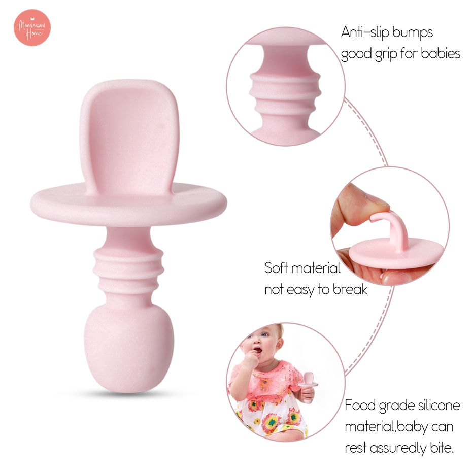 Muỗng ăn silicone MAMIMAMIHOME không chứa BPA an toàn cho bé