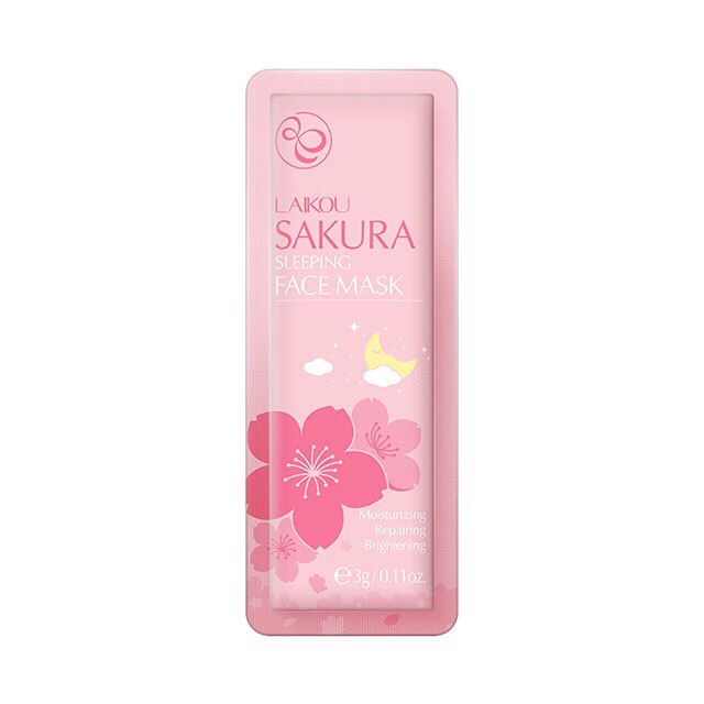 Mặt nạ ngủ hoa anh đào sakura laiko dưỡng ẩm làm trắng da mask nội địa trung