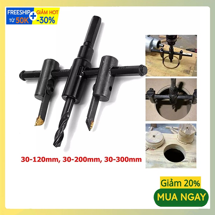 Mũi Khoan Đục Gỗ, Bộ Khoét Lỗ Tròn 200mm