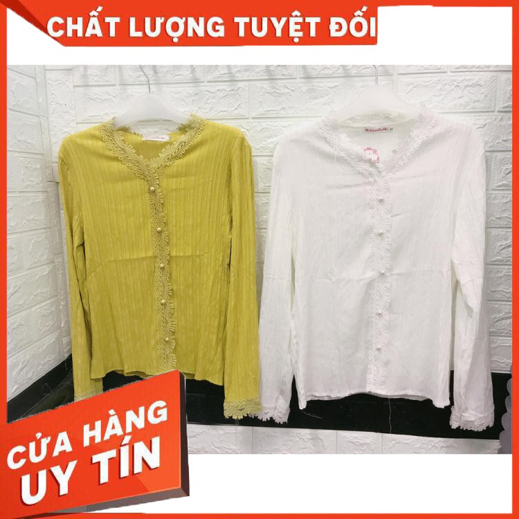 Áo sơ ren mi lụa hàng QC cao cấp - Hàng nhập khẩu