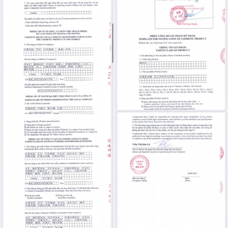 SON TINT BÓNG MNC CHO MÔI CĂNG MỌNG  - SON KEM LÌ MNC LIPSTICK