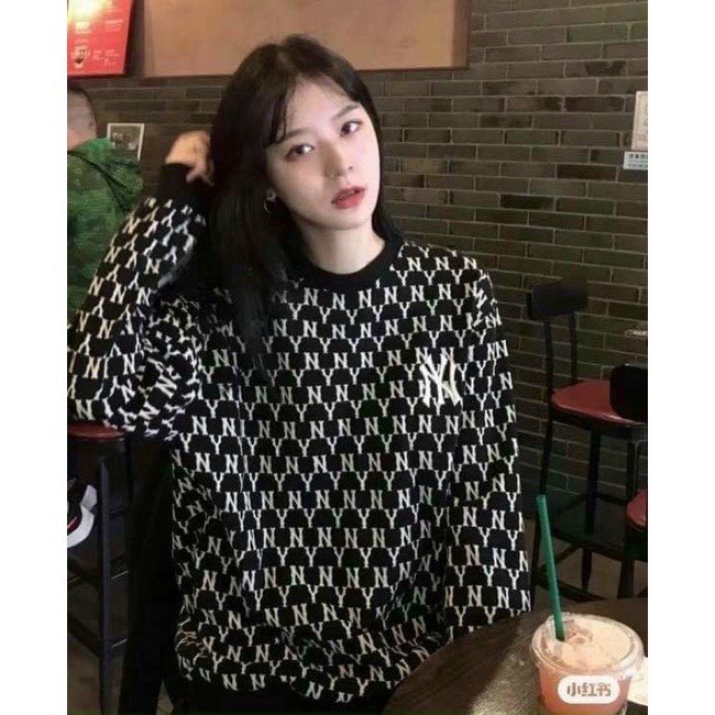 Áo nỉ Sweatshirt MLB tay dài Mega Logo cao cấp