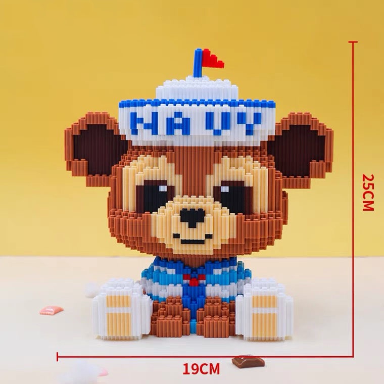 LEGO Xếp hình lắp ráp cỡ lớn 25-36cm thỏ tím stella lou nhân vật 3D